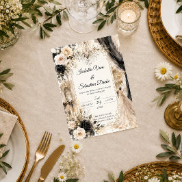 Luxuriöse Black-Tie-Eleganz-Hochzeit Einladung