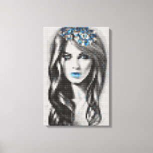Luxuriöse blaue Eleganz Leinwandkunst Leinwanddruck