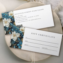 Luxuriöse Blumen-QR-Code-Geschenkgutschein