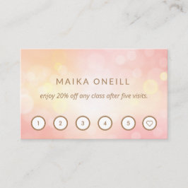 Luxuriöse Blush PINK Bokeh Wellness-Massage Yoga Visitenkarte