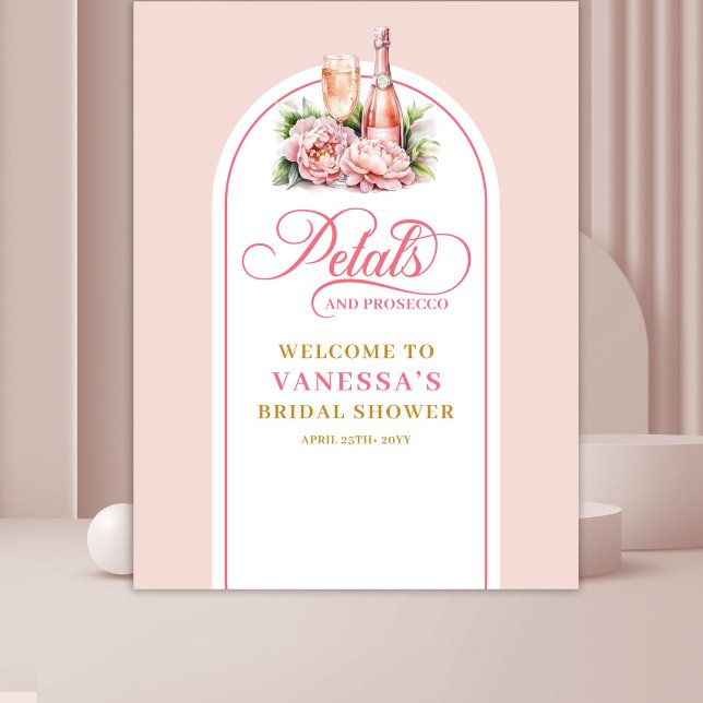 Luxuriöse Blütenblätter und Prosecco-Party-Fotohin Wandteppich (Luxurious petals and prosecco party photo backdrop)