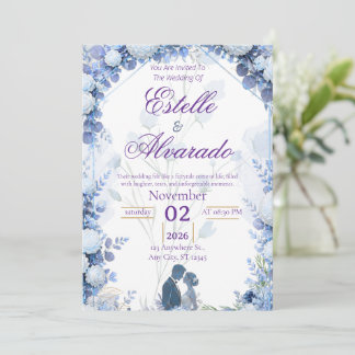Luxuriöse botanische Hochzeitseinladung Einladung