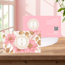 Luxuriöse Botanische Monogram Logo Aquarell