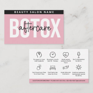 Luxuriöse Botox Lip Filler Anleitung Aftercare Car Visitenkarte