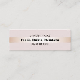 Luxuriöse Chic Rose Gold Abschluss Beilage Mini Visitenkarte