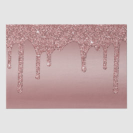 Luxuriöse Chic Rose Gold Sparkle Glitzer Tropfen Seidenpapier