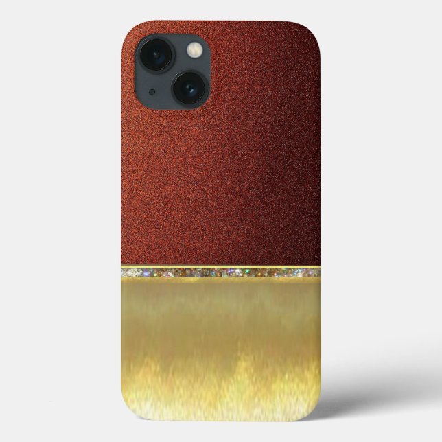 Luxuriöse Coole Gold Sparkle Design Fall Case-Mate iPhone Hülle (Rückseite)