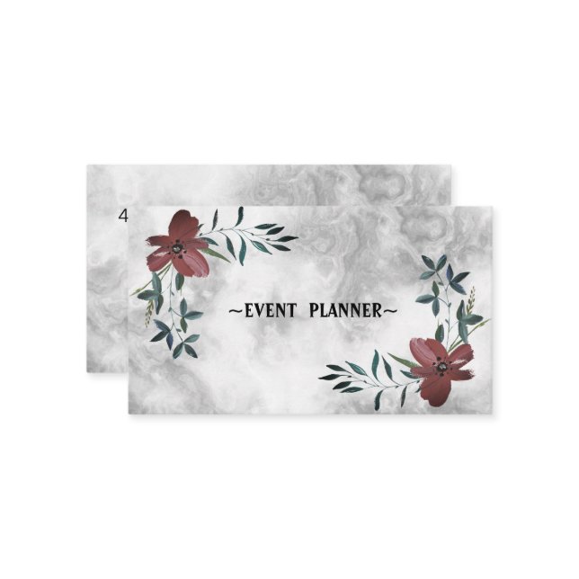 Luxuriöse Coole Silbermarmorkarte Business Card Visitenkarte (Vorderseite/Rückseite Beispiel)