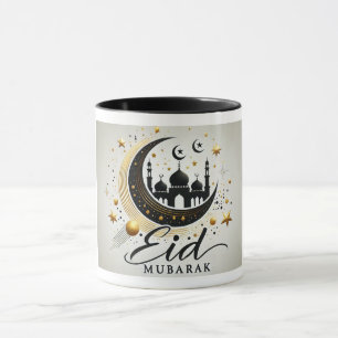 Luxuriöse Crescent Moschee Eid Mubarak Tasse