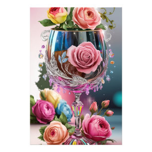 Luxuriöse Crystal Watercolor Fotodruck