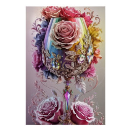 Luxuriöse Crystal Watercolor Poster
