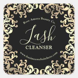 Luxuriöse dekorative Imitate Gold Frame Lash Clean Quadratischer Aufkleber