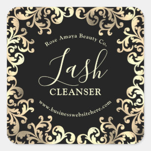 Luxuriöse dekorative Imitate Gold Frame Lash Clean Quadratischer Aufkleber