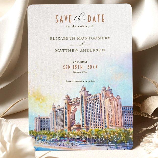 Luxuriöse Dubai Atlantis Der Palm Save the Date Einladung (Von Creator hochgeladen)