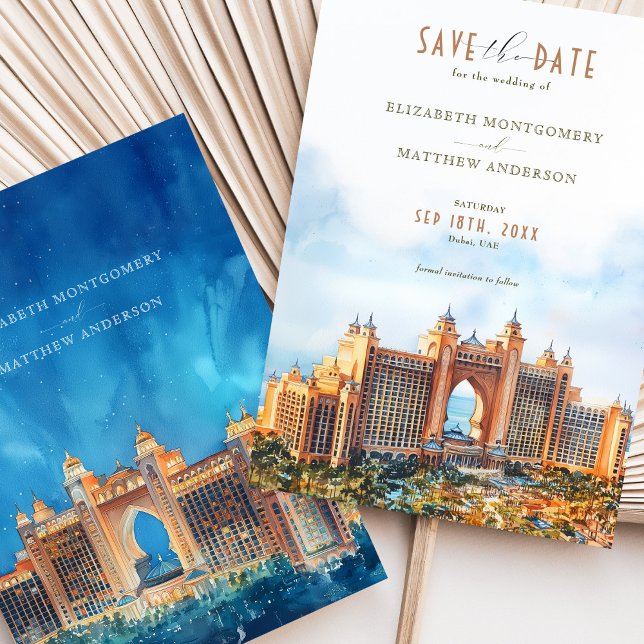 Luxuriöse Dubai Atlantis Der Palm Save the Date Einladung (Von Creator hochgeladen)