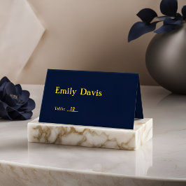 Luxuriöse Dunkelblau- und Gold-Platzkarten - elega Platzkarte