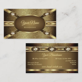 Luxuriöse dunkle Gold Effekte Elegant Shimmery Dia Visitenkarte