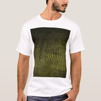 Luxuriöse dunkle Krokodillederstruktur. T-Shirt