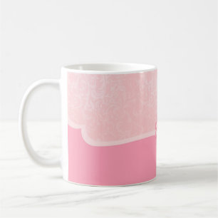 Luxuriöse Elegant Hot Pink Damask Tasse
