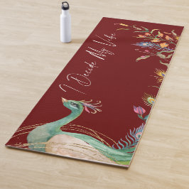 Luxuriöse Elegant I entscheide meine Vibe Peacock  Yogamatte