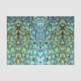 Luxuriöse Elegante Aquamarine Pfauenbackfedern Seidenpapier