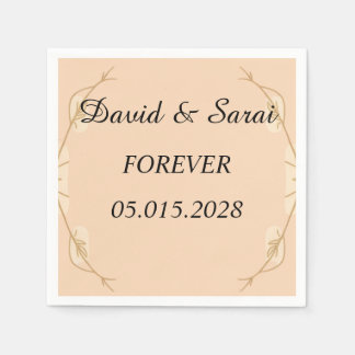 Luxuriöse elegante botanische Hochzeitsserviette Serviette