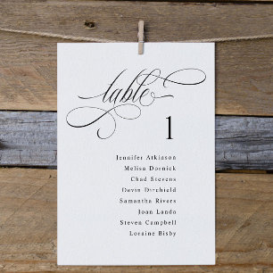 Luxuriöse elegante Hochzeit Sitzplan Schild Karten