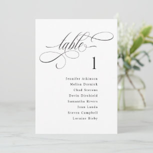 Luxuriöse elegante Hochzeit Sitzplan Schild Karten