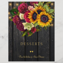 Luxuriöse elegante rustikale Gold Script Kochbuch 