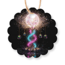 Luxuriöse elektrische neon-blumige Geschenkanhänge