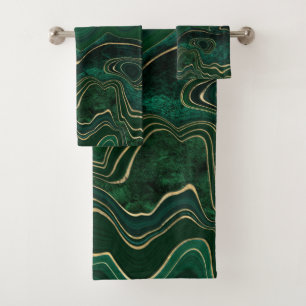 LUXURIÖSE EMERALD GRÜNES MARKE BADEZIMMER TOWEL SE BADHANDTUCH SET