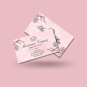 Luxuriöse Floral Business Card für Ärzte aus dem I Visitenkarte
