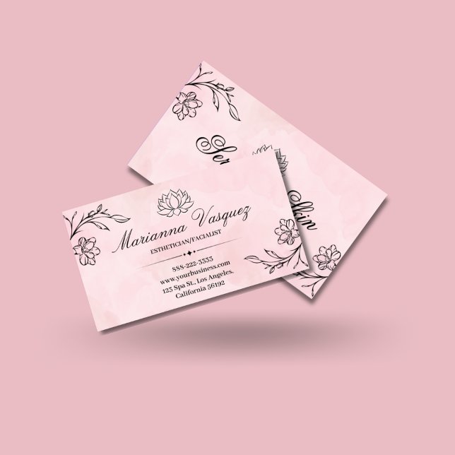 Luxuriöse Floral Business Card für Ärzte aus dem I Visitenkarte (Von Creator hochgeladen)
