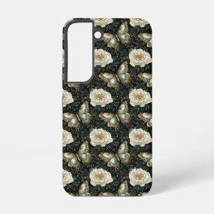 Luxuriöse Floral & Butterfly Nahtloses Muster Samsung Galaxy Hülle