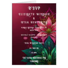 Luxuriöse Floral Wedding Invitation Suite