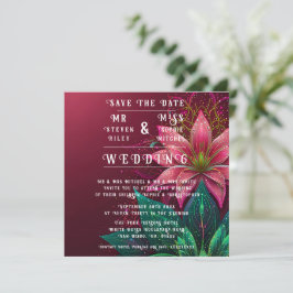 Luxuriöse Floral Wedding Invitation Suite Einladung
