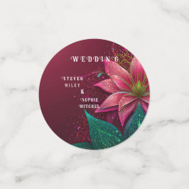 Luxuriöse Floral Wedding Invitation Suite Konfetti