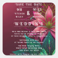 Luxuriöse Floral Wedding Invitation Suite