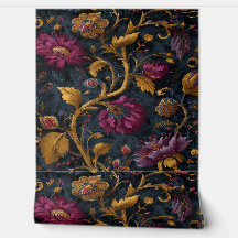 Luxuriöse Florale Vintage Royal Safran