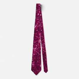 Luxuriöse Fuchsia Sequin Design Neck Tie Krawatte
