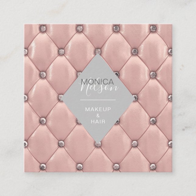 luxuriöse gehobene Imitate Rose Gold Visitenkarte (Vorderseite)