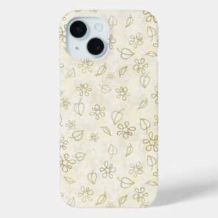 Luxuriöse gelbe Vintage Blätter Floral Abstrakt Ar Case-Mate iPhone Hülle