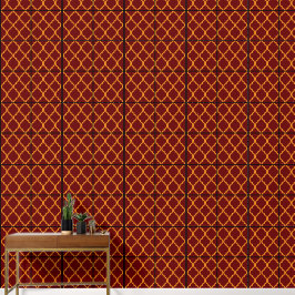luxuriöse Geometrie von Red und Gold 2 Tapete
