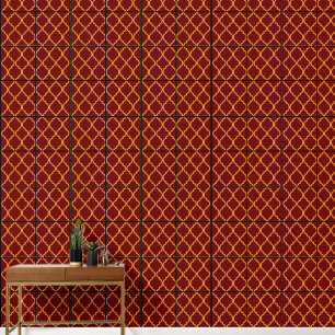 luxuriöse Geometrie von Red und Gold 2 Tapete