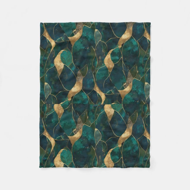 Luxuriöse geometrische Abstrakt Fleece Blanket (Vorderseite)