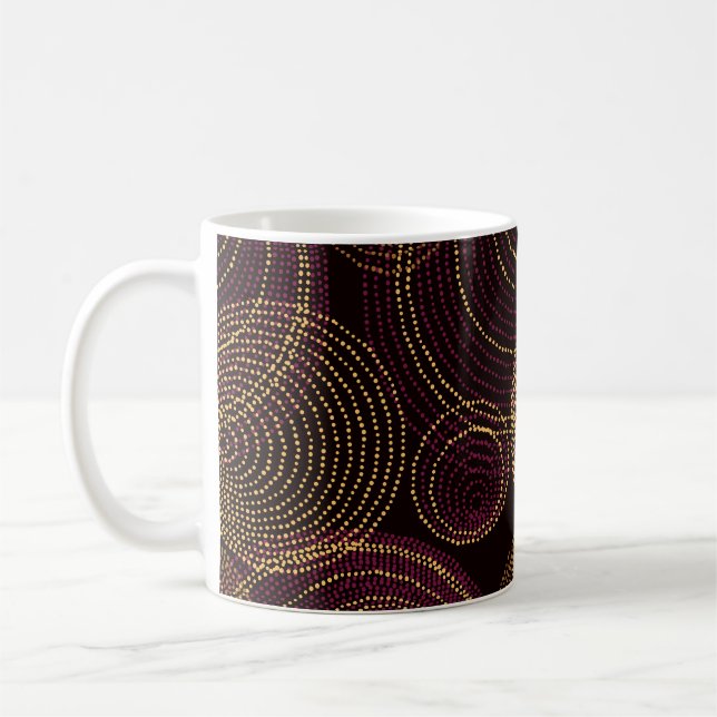 Luxuriöse geometrische Gold Print Kaffeetasse (Links)
