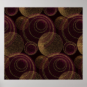 Luxuriöse geometrische Gold Print Poster