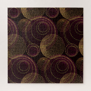 Luxuriöse geometrische Gold Print Puzzle
