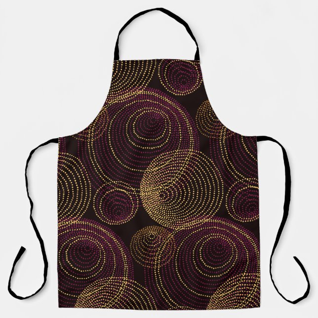 Luxuriöse geometrische Gold Print Schürze (Vorderseite)