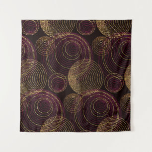 Luxuriöse geometrische Gold Print Wandteppich